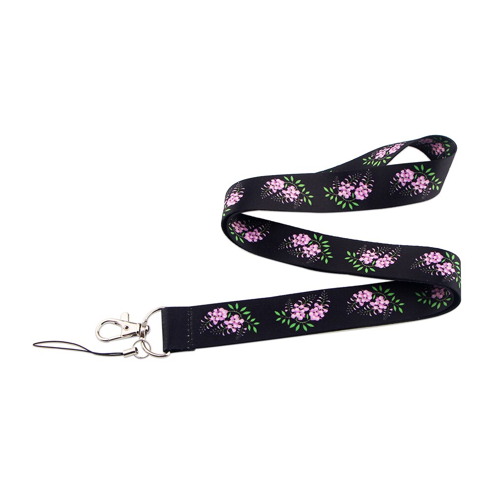 CA1520 Small Flower Neck Strap Lanyards for Key ID Card Gym Cell Phone Straps USB Badge Holder DIY Hanging Rope Lariat Lanyard: 1