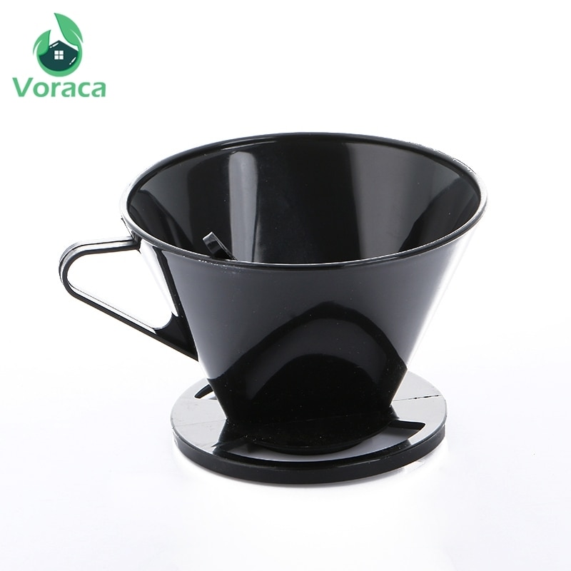 Filtre anti-goutte de café noir | Plastique réutilisable, cône de café noir, cafetière simple, tasse Pour le café filtre anti-goutte entonnoir, accessoires Pour Barista