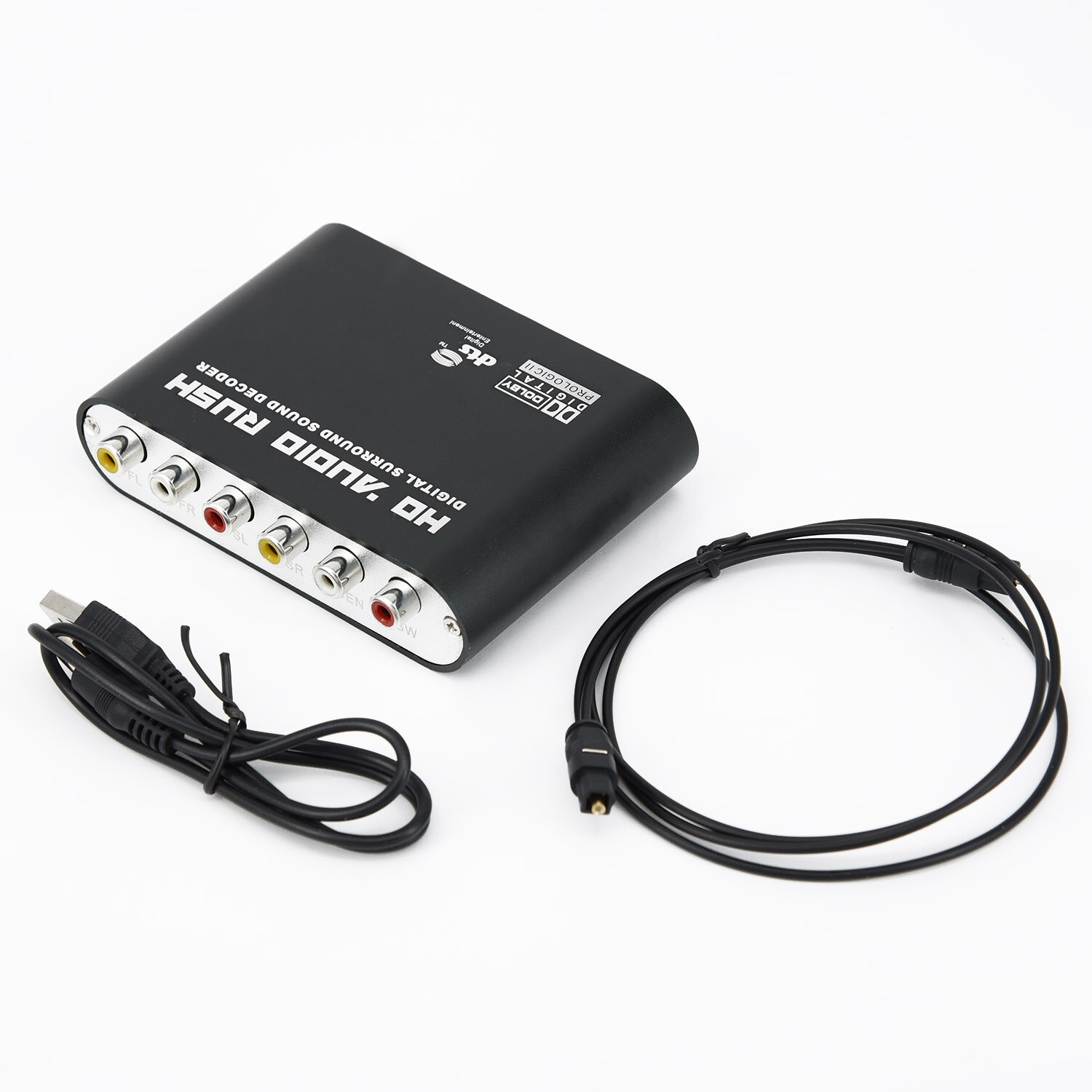 RCA Digital DTS/AC-3 Decoder 2 way SPDIF Coaxial To 6RCA HD Decoder+Cable 5.1-channel Switch 120dB Signal to Noise Ratio