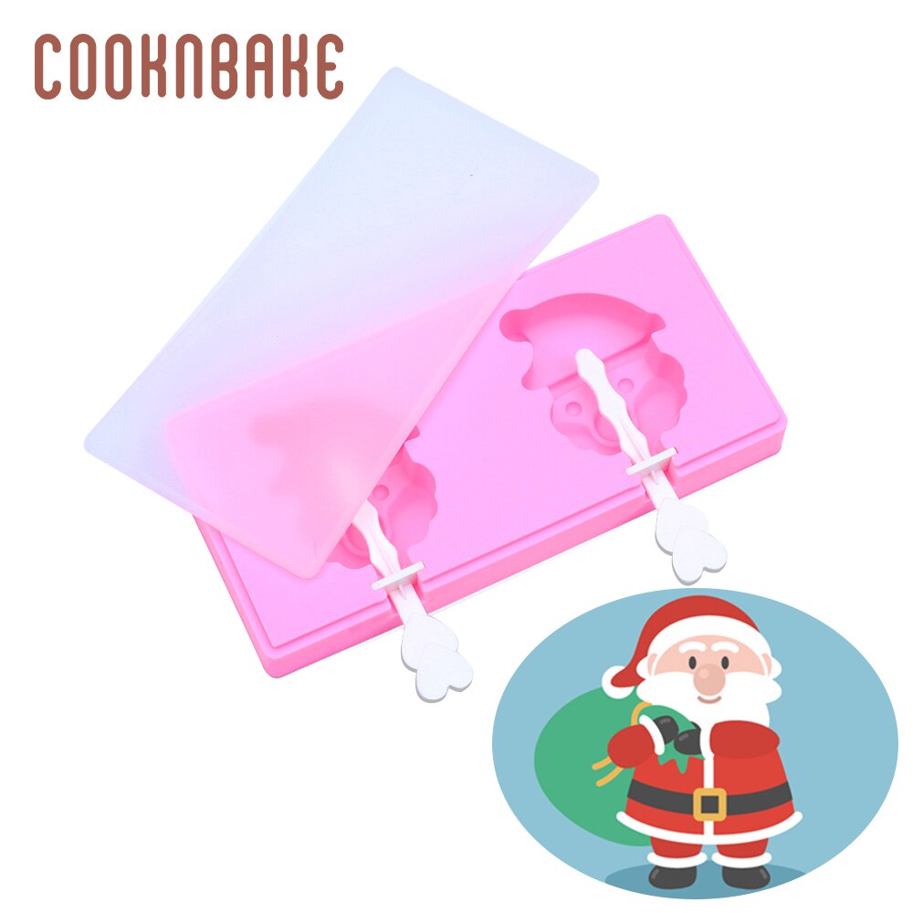 COOKNBAKE Silicone Ice Cream Maker Ice Cube juice bar Summer paw shape cake decoration form children ice lolly tray with stick: CDY-207