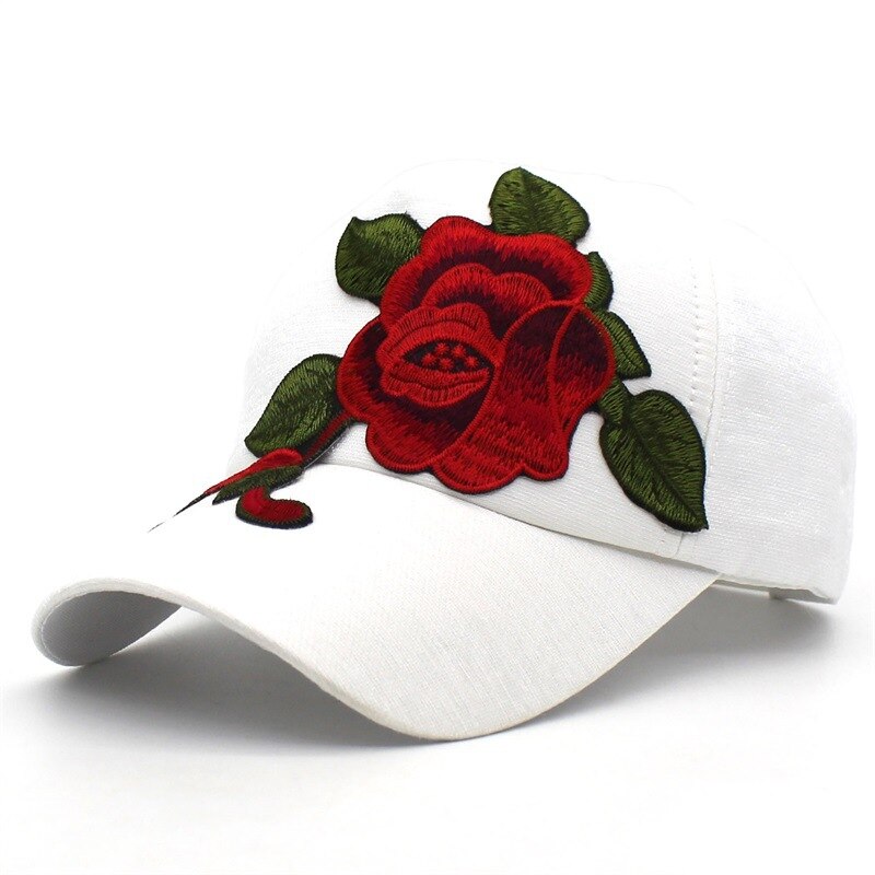 Gorra de béisbol con bordado de diamantes para mujer, sombrero de béisbol con bordado de flores, Snapback vaquero, gorro femenino, sombrero de verano