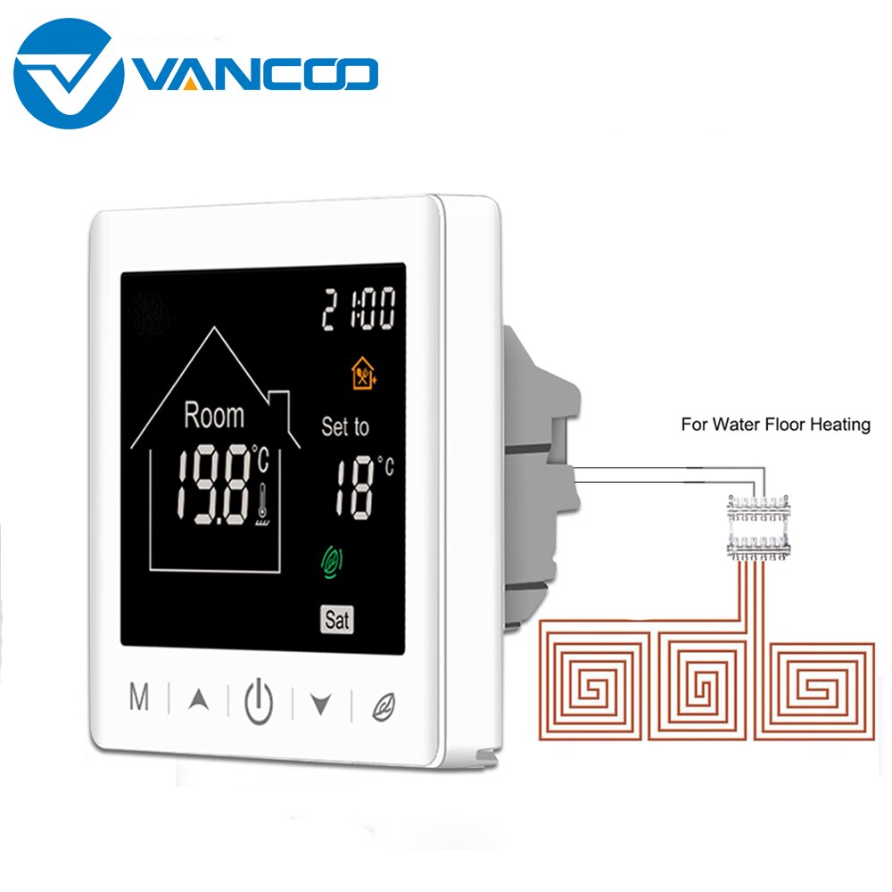 Vancoo Water Heating Thermostat 220V Temperature Controller Warm Floor Heating Digital Display Screen Thermoregulator: Default Title