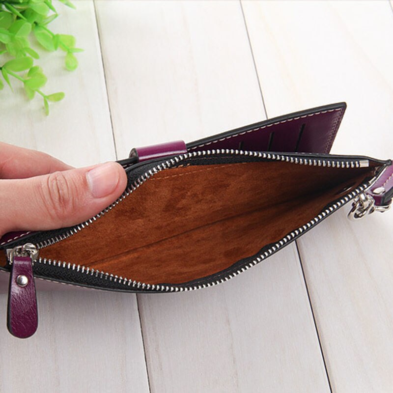 Baellerry Top Lederen Vrouwen Portefeuilles Lange Rits Dames Portemonnee Grote Portemonnee Vrouwen Kaarthouder Polsbandje Portefeuilles Vrouwelijke Clutch Bag