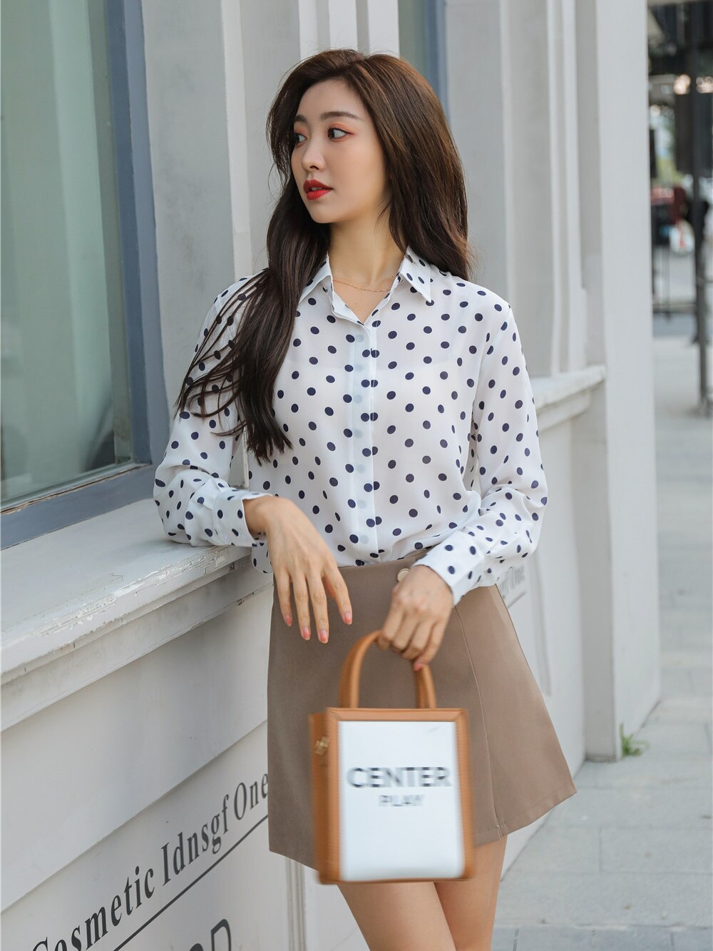 Mulb French Wave Dot Silk Shirt Women's Spring Mulb... – Grandado