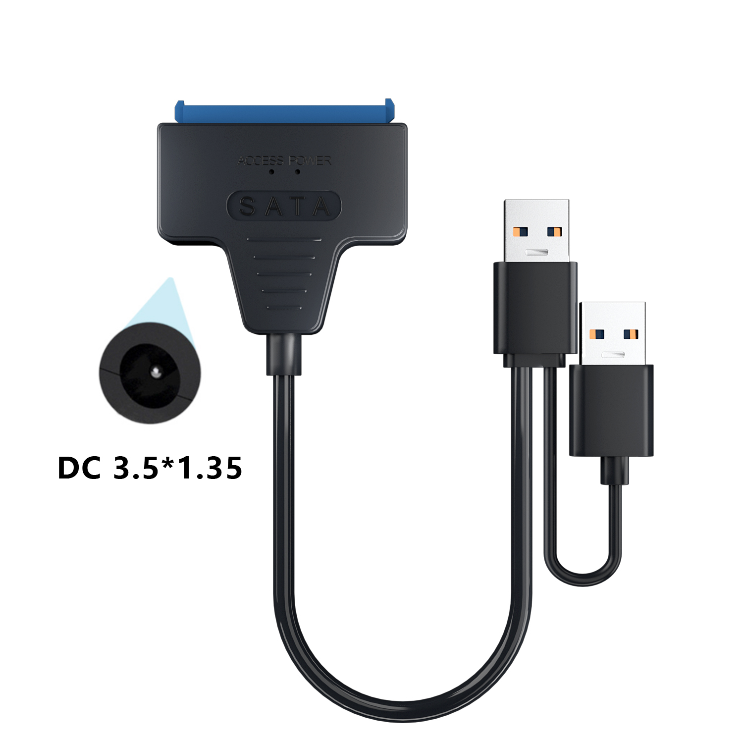 Usb 3.0 til sata/type-c-kabel usb til sata iii-driverkabel støtter 2.5- tommers 6 gbps hdd ssd-harddisk 22-- pinners adapter