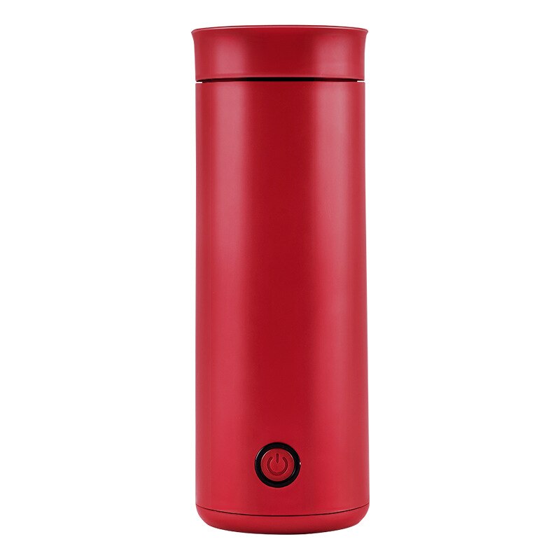 Bærbar mini el -kedel vand termisk varmekedel rejse rustfrit stål tekande kaffe mælk kogekop: Rød / Uk-adapter