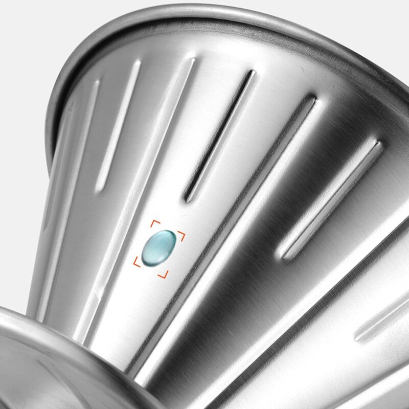 2-Piece Coffee Filter Cup Drip Cup Hand-Made Coffee Cup Stainless Steel Drip Coffee Filter Cup