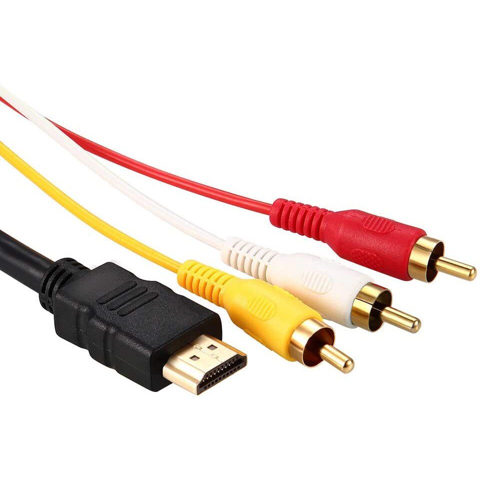 Hdmi naar rca-kabel 1080p hdmi mannelijk  to 3 rca s-video av-kabel kabeladapter voor tv hdtv dvd