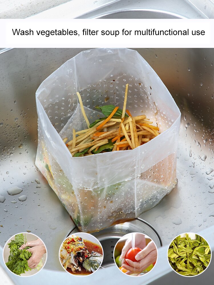 Kitchen vertical garbage bag household thickened disposable pool filter sink self-standing drain bag Sink Drain Garbage Bag