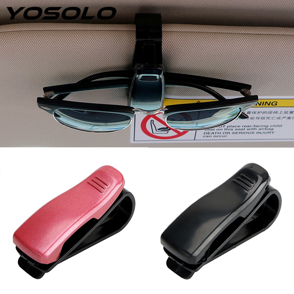 Yosolo Auto Bril Case Clip Brillen Ticket Card Clamp Fastener Cip Draagbare Auto Zonneklep Zonnebril Houder Auto Accessoires