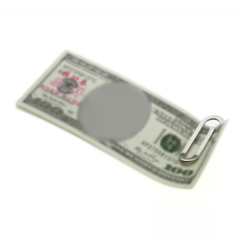 1 Stück Geldklammer Kreative Edelstahl-Metall-Banknotenklammer Dokumentenhalter Geldscheinklammer Silber 2025