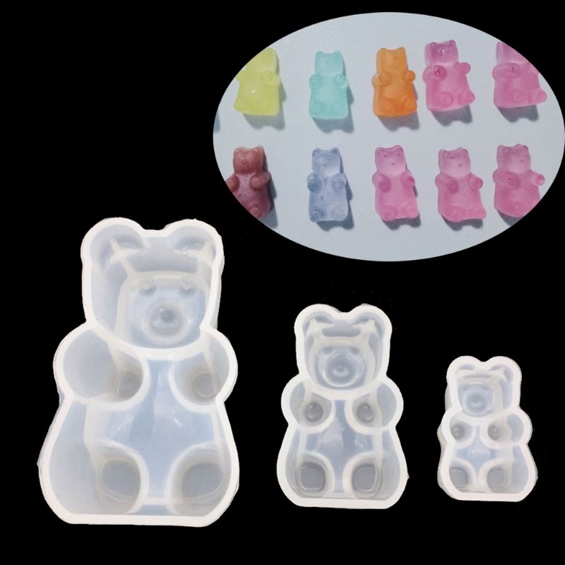 Gummy bear slik silikone skimmel kage chokolade fondant epoxy harpiks vedhæng smykker diy