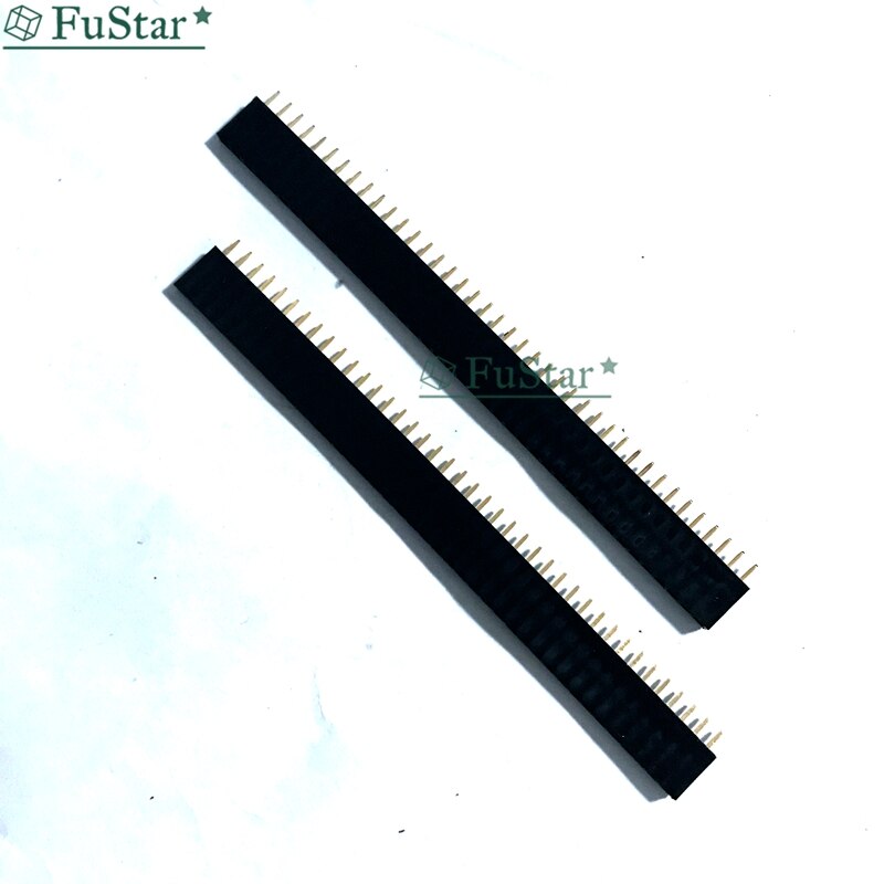 20pcs 10 pairs 40 Pin 1x40 Single Row Male and Female 2.54 Breakable Pin Header PCB JST Connector Strip For Black