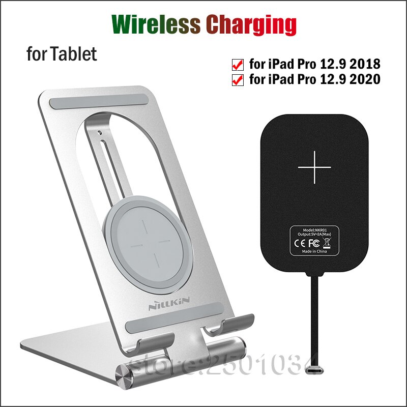 Nillkin Fast Wireless Charging Stand for Apple iPad Pro 12.9 Qi Tablet Wireless Charger Dock+10W Charging Receiver