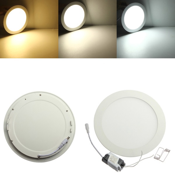 Forsænket led loftslampe 3-25w varm hvid/naturhvid/kold hvid rund ultra tynd led panel lys  ac85-265v led ned lys