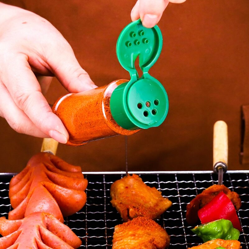 10 stuks Plastic Spice Zout Peper Shakers Kruiden Jar Kan Barbecue Kruiderij Jar Flessen Cruet Container Keuken Kruiden Bo