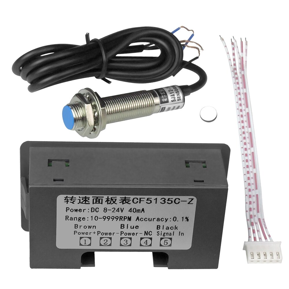 4 Digital LED Blue Tachometer RPM Speed Meter+Hall... – Vicedeal