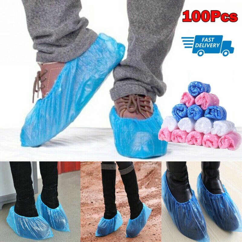 100Pcs Wegwerp Pvc Plastic Over Schoenen/Schoen Boot Covers Tapijt Protectors