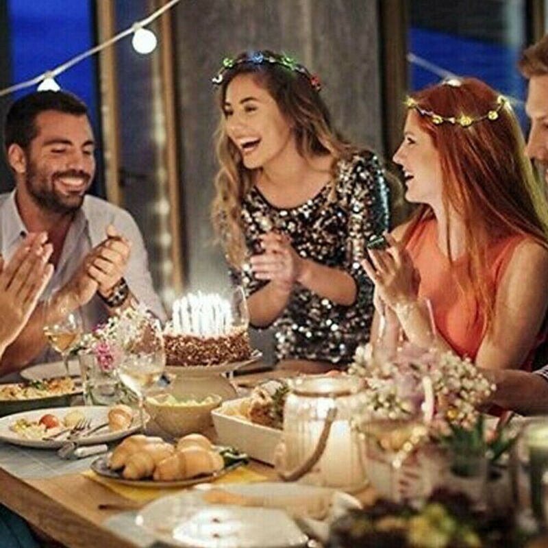 Bandeau cheveux pour femmes 1 pièce | Couronne lumineuse pour guirlandes et fleurs, bandeau lumineux, couleur aléatoire