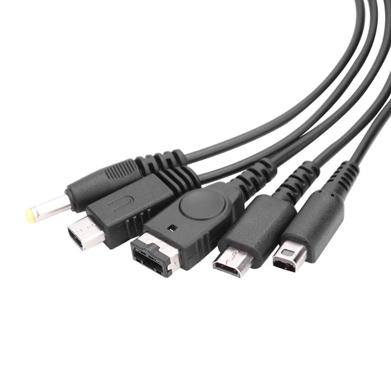 5 i 1 usb ladekabel til nintend 3ds xl nds lite ndsi ll wii u lader til nintendo gba til sony psp 1000/ 2000 kabel