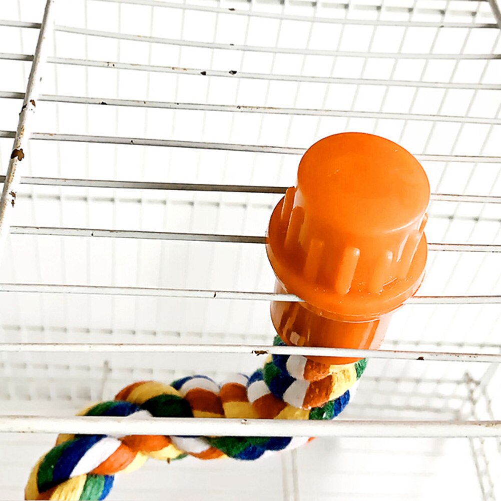 Support pour oiseaux de compagnie 40/55/80cm, Cage suspendue en corde de coton, jouet à mâcher d&#39;escalade