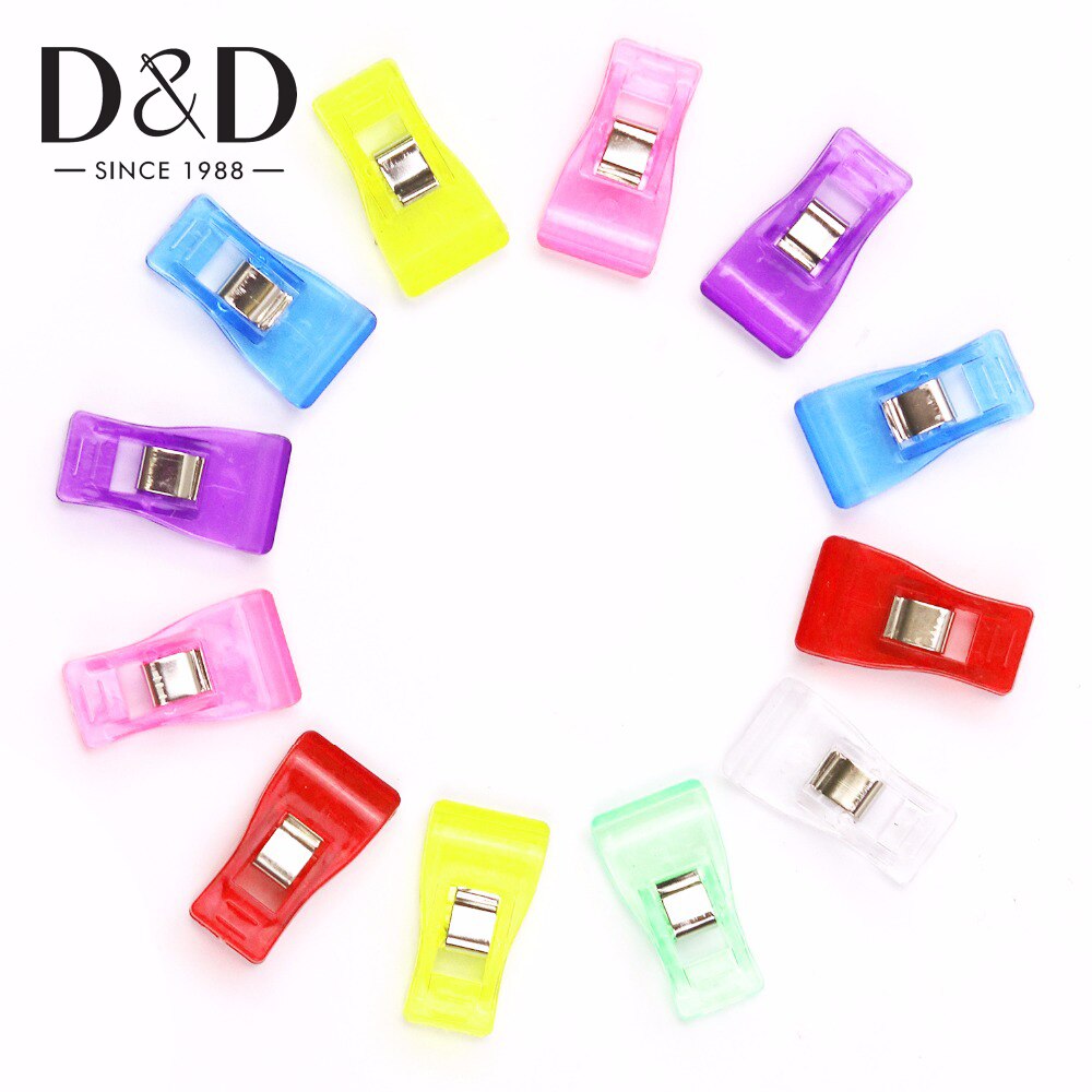 Clips de plástico mezclado para Patchwork, soporte para tela acolchada, artesanía, costura, prendas de punto, 30 Uds.