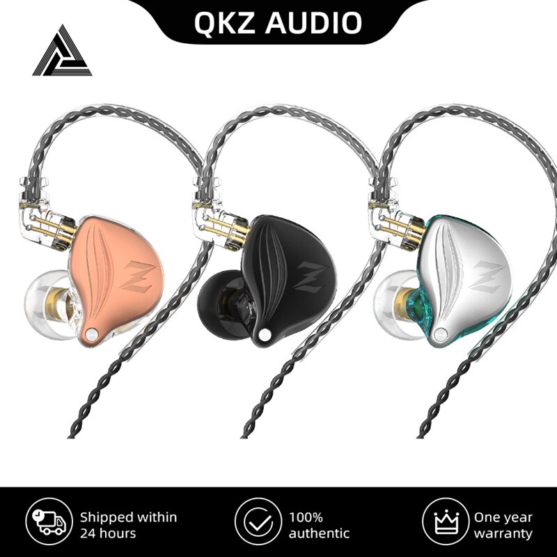 QZK ZAX2-auriculares intrauditivos de metal, cascos de música de graves pesados con micrófono, bobina móvil de alta fidelidad, controlado por cable, originales, nuevos