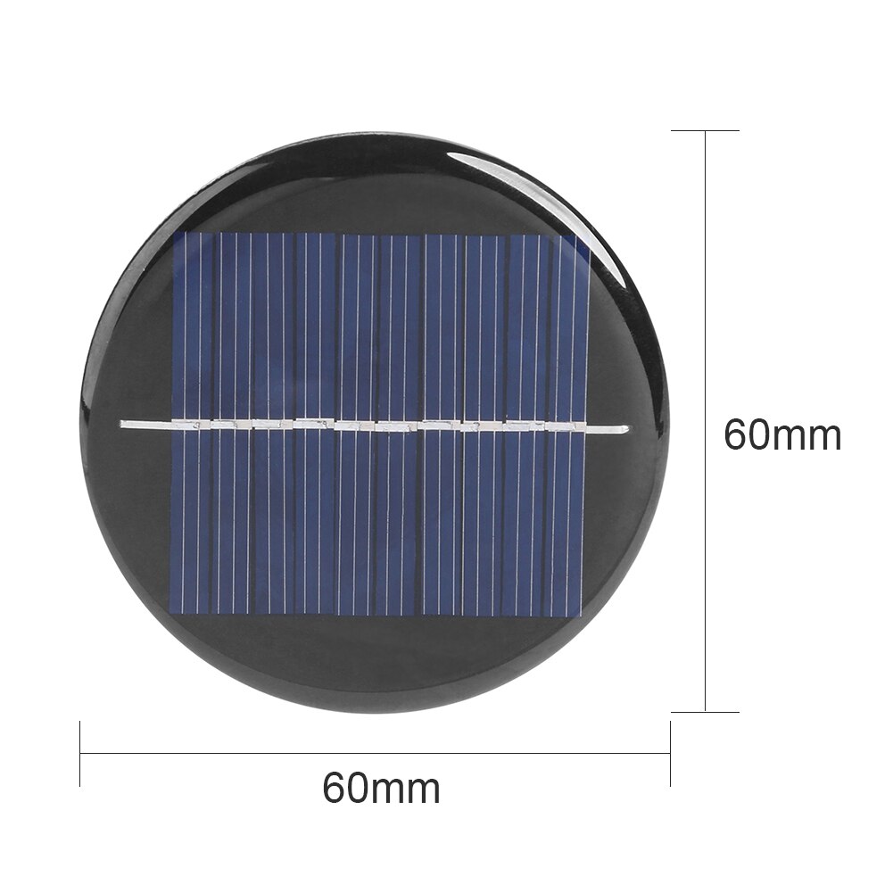 Mini panneau solaire en PET 5V 60ma, cellule solaire polycristallin, panneau photovoltaïque pour chargeur de batterie 3.6V, jouet bricolage LED 2 pièces: 1pc 0.28W 5V