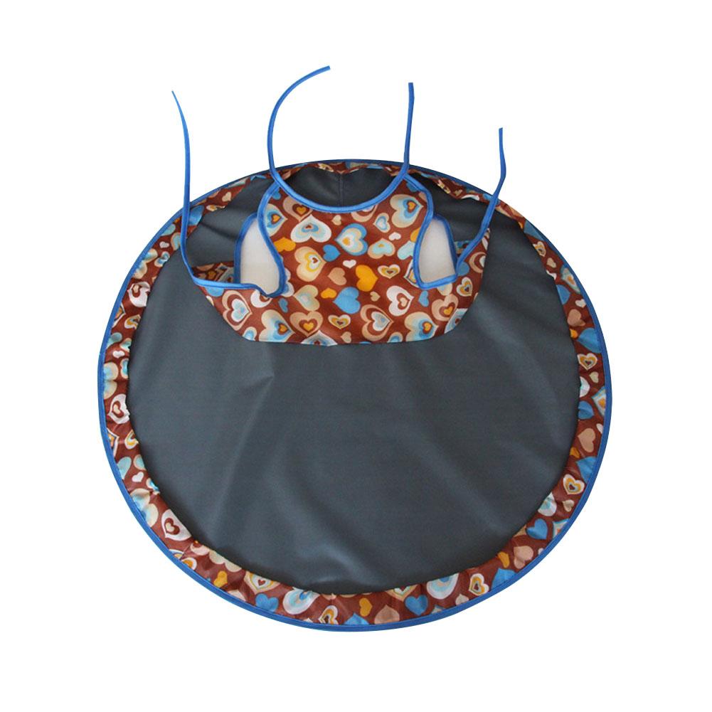 Alfombra de mesa para comer de bebé, cojín de silla de alimentación, almohadilla plegable redonda impermeable para bebés, almohadilla de mesa antisuciedad: 4