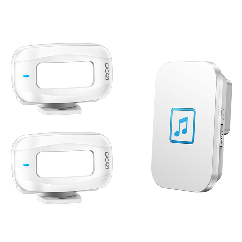 Cacazi Draadloze Pir Bewegingsmelder Infrarood Deurbel Security Alarm 433Mhz Afstandsbediening Winkel Welkom Thuis Sensor Deurbel: 2PIR 1RE