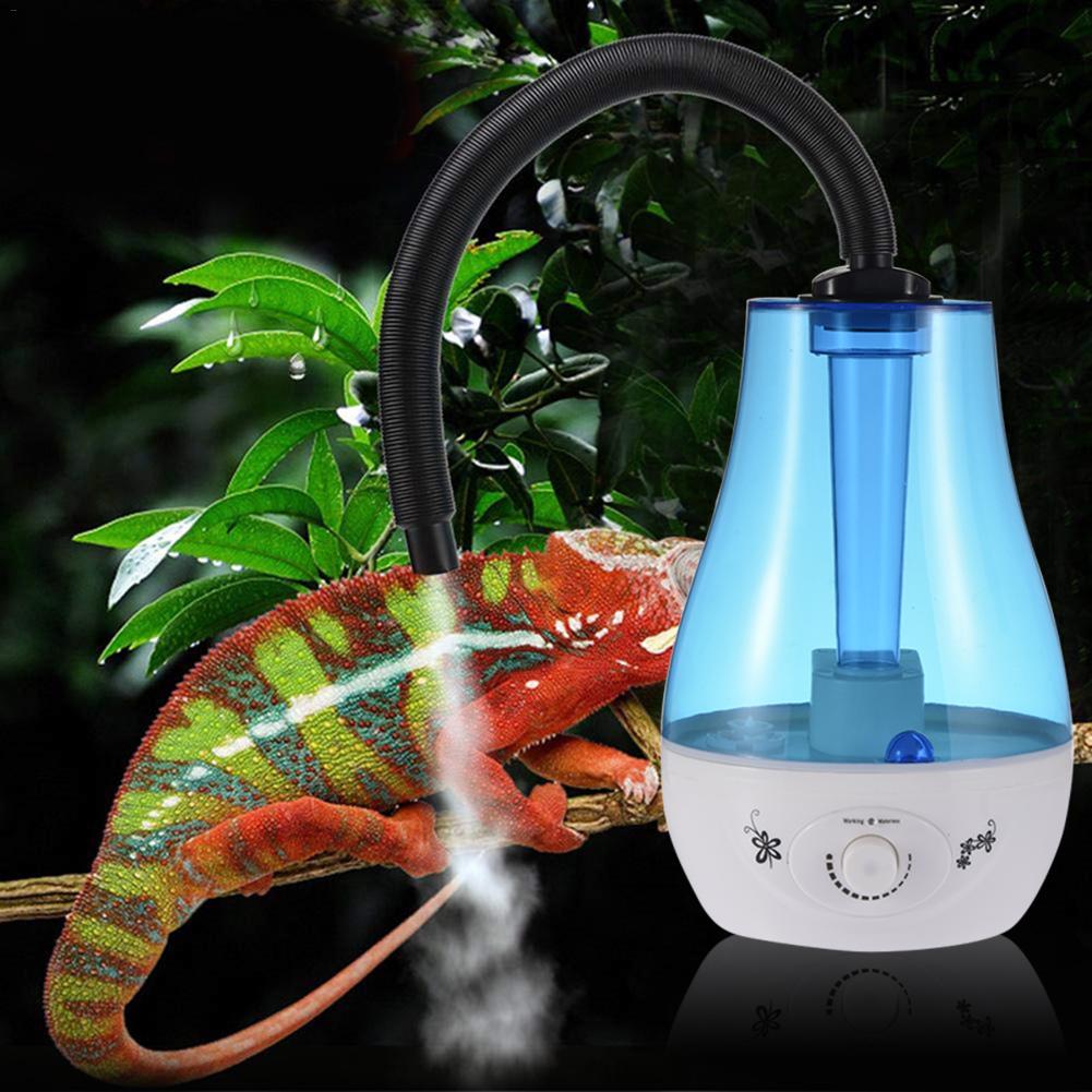 Humidificador de gran capacidad para reptiles, caja nebulizadora para anfibios, atomizador, dispensador de niebla de agua, fabricante de niebla, UE/EE. UU., 3L/4L,