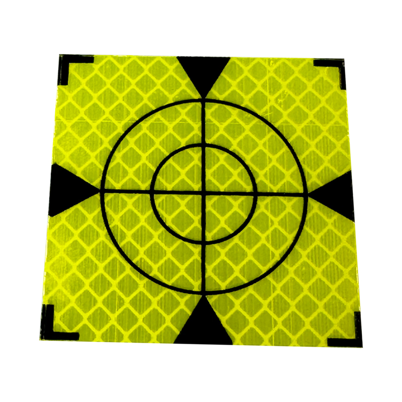 100 stks Maat 60mm 20 30 40 50 80 Reflector Vel Voor Total Station Survey Aardrijkskunde Fluorescerende Groene Driehoek reflecterende Sticker