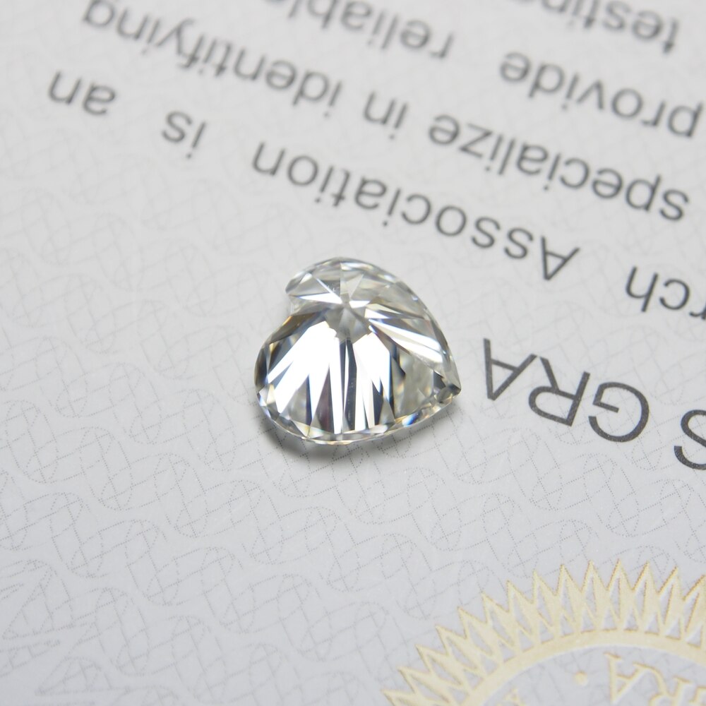 Piedra moissanita blanca DEF, corte de corazón, 3x3mm, Diamante de moissanita suelto, 0,1 quilates para anillo