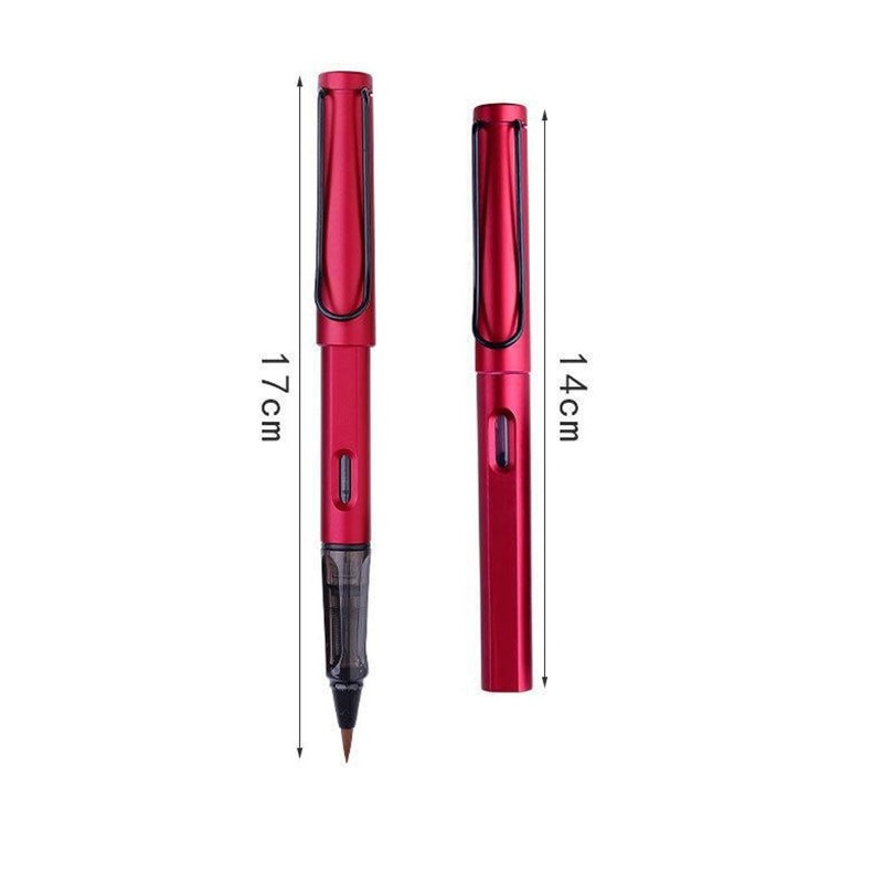 8 Colors Set Metal Calligraphy Pen Soft Hair Absorbent Writing Brush Watercolor Painting Tool School Office Supply Stationery