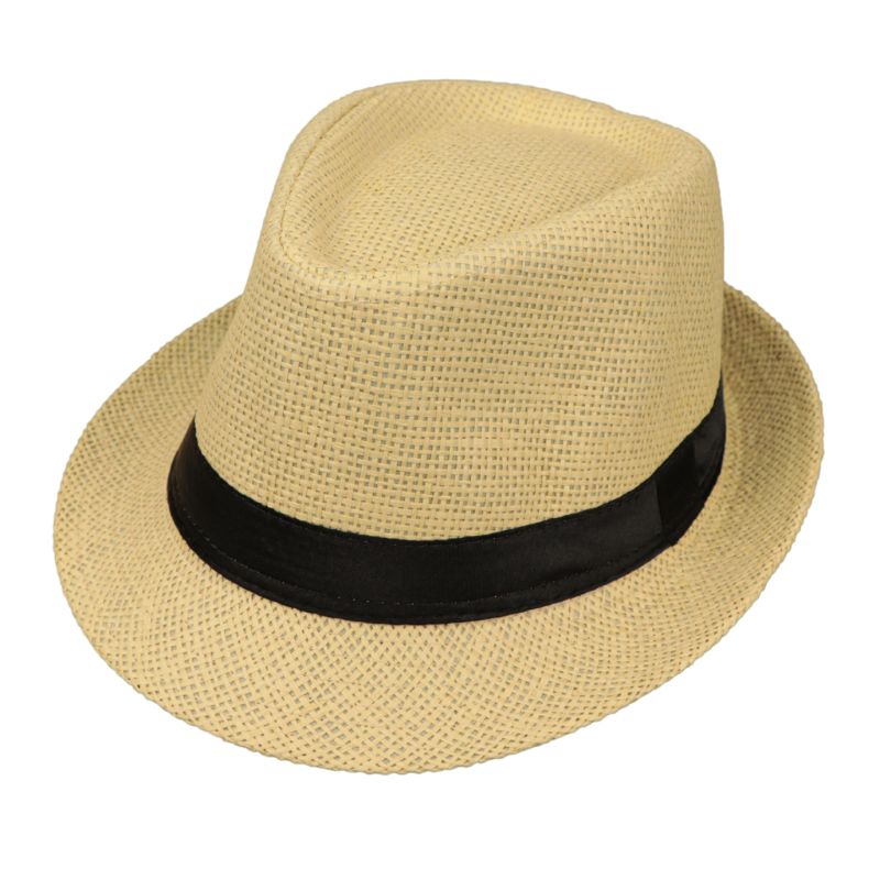 Kinderen Kids Zomer Strand Strooien Hoed Jazz Panama Trilby Fedora Hoed Gangster Cap Outdoor Ademend Hoeden Meisjes Jongens Zonnehoed