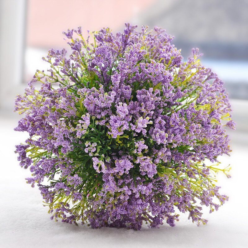 Fresh Romantic Wedding Bouquet Lavender Purple Green Gypsophila Fresh and Natural Outdoor Romantic Wedding Bouquet
