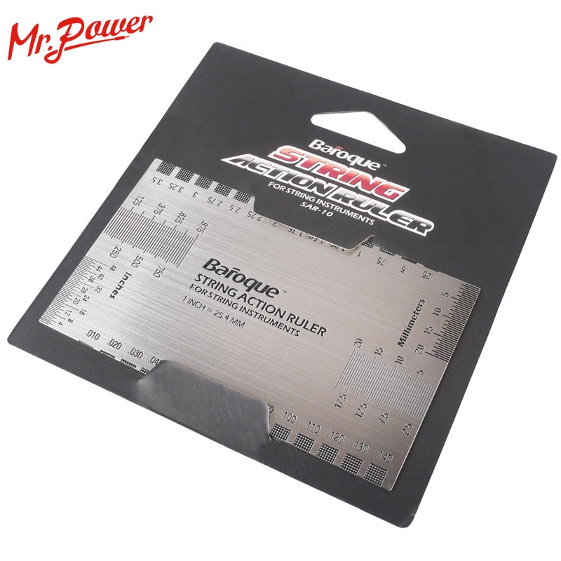 String Action Gauge Ruler Baroque Guitar Bass String Pitch Luthier Tool for String Instruments
