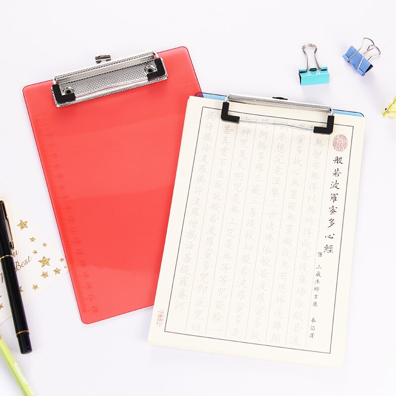 A4/A5 Acrylic Clipboard File Clip Transparent Folder Portable Tray Office Meeting File Pocket Folders School Supplies Stationery