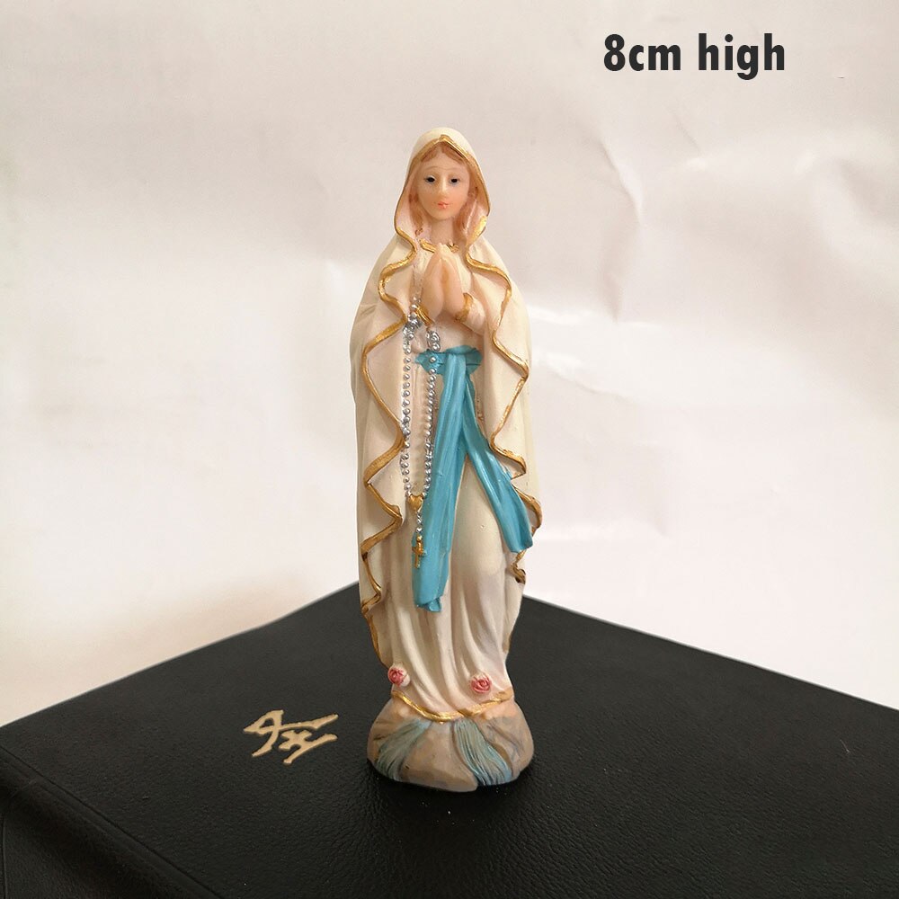 FIGURINE religieuse résine sainte famille STATUE, jésus sacré coeur STATUE, sainte vierge marie STATUE, notre-dame de LOURDES: 8cm