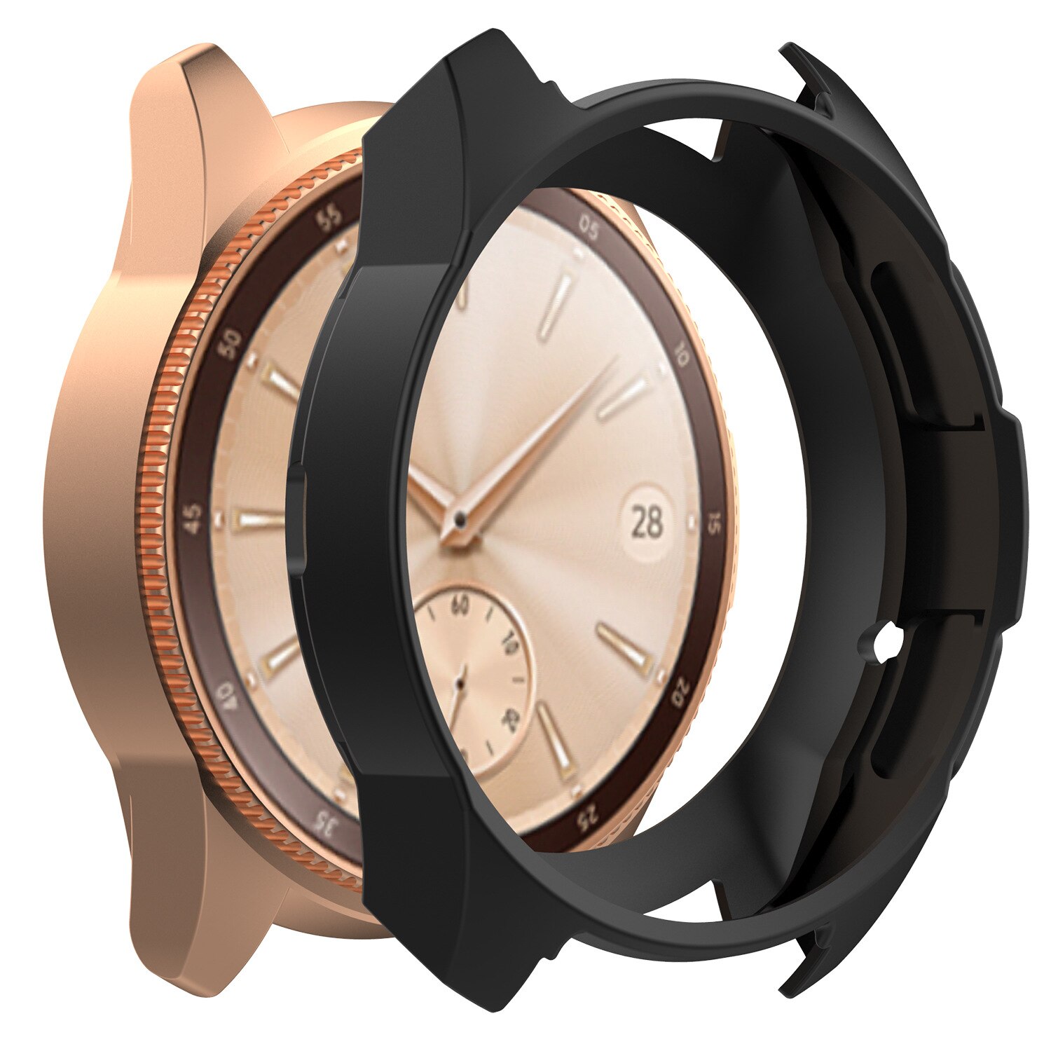 Beskyttende silikoneskind cover til samsung galaxy watch 42mm sm -r810 sm-r815 8 farver erstatnings cover covers