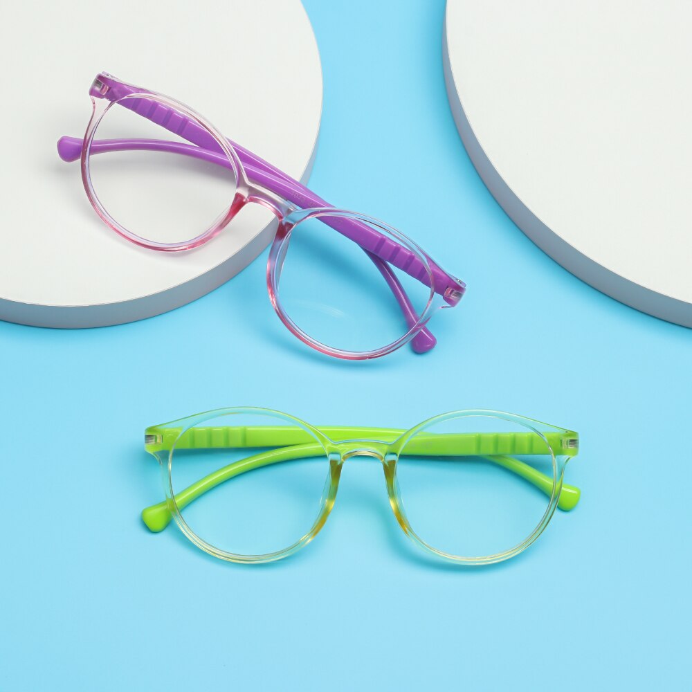 Kids Anti Blue Light Glasses Boys Girls Ultra Light PC Soft Frame Clear Lens Eyewear Eye Protection Computer Eyeglasses