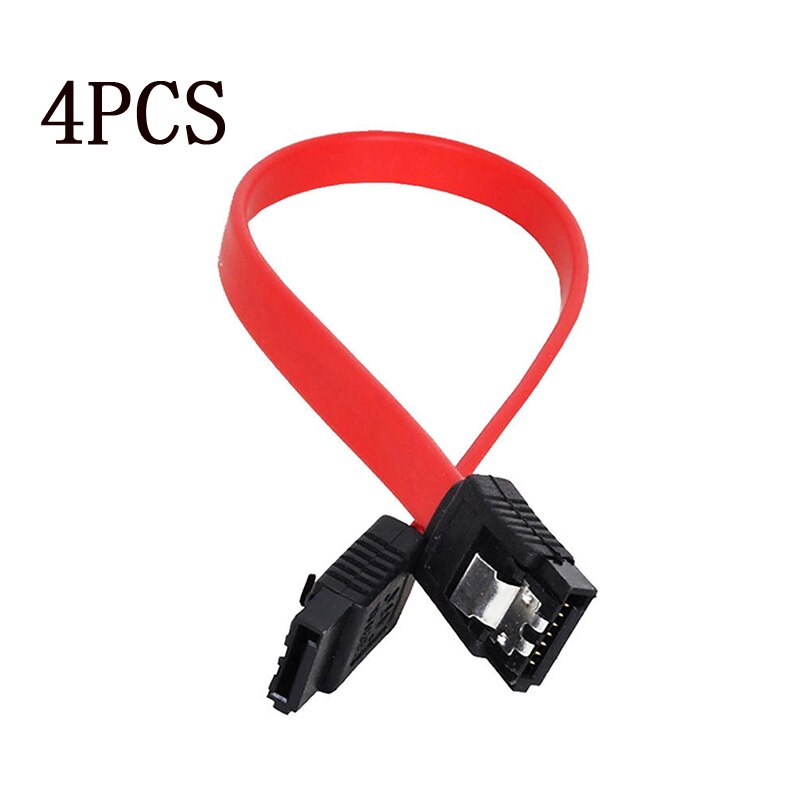 1/4PCS SATA II SATA 2 SATA 2.0 Data Cable 3GB/S Straight Hard Drive Cable SATA To SATA 45cm: 4pcs 02