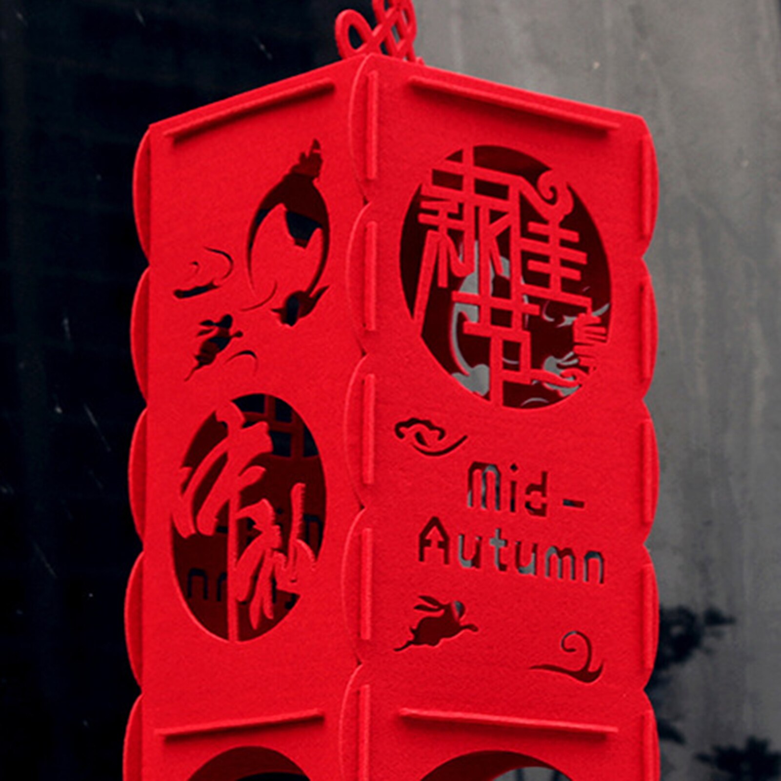 Chinese Year Square Palace Lantern Hollow Inlaid Spring Festival Decoration