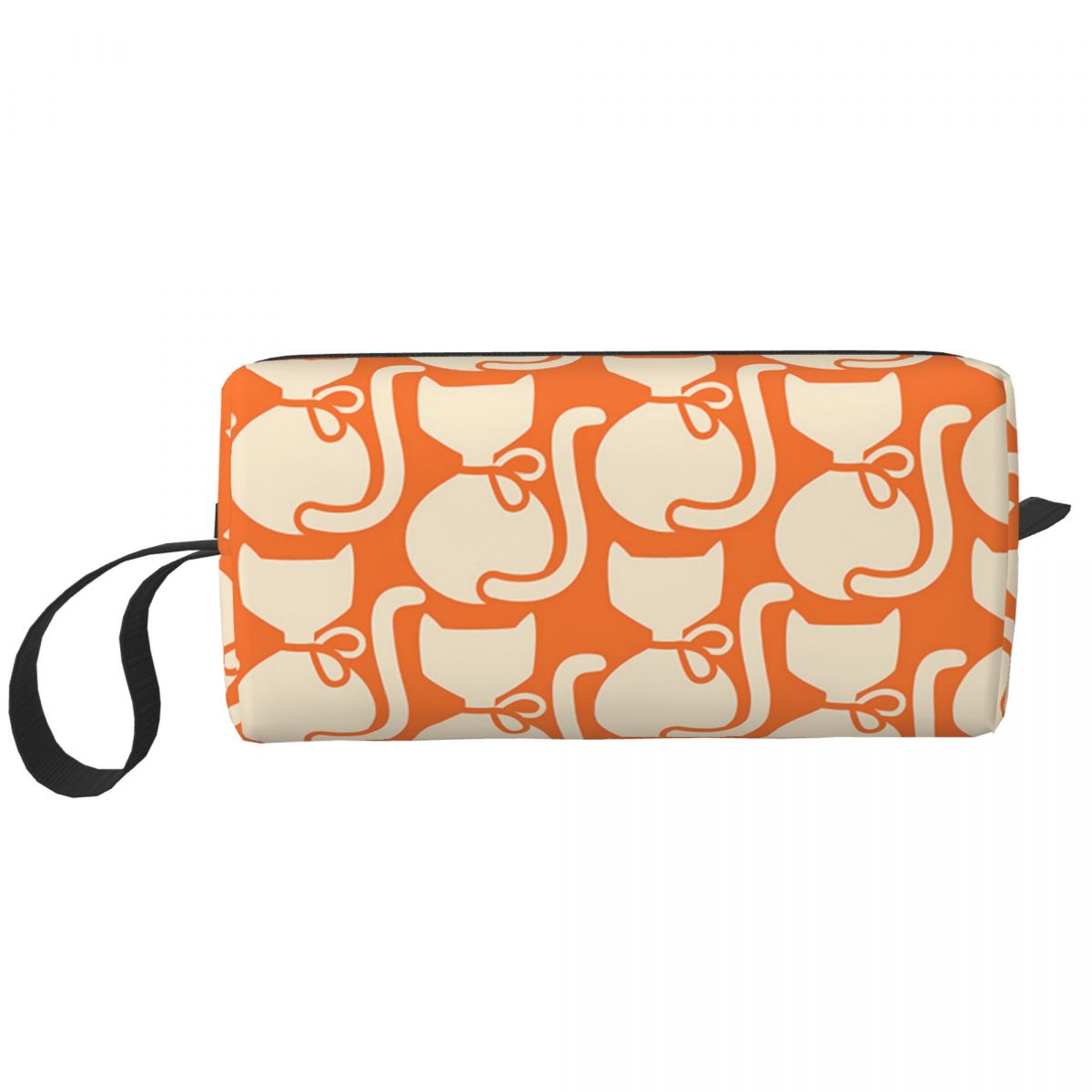 Custom Cute Print Green Dog Show Travel Toiletry Bag Orla Kiely Cosmetic Makeup Organizer Beauty Storage Bags Dopp Kit Case Box: Orange