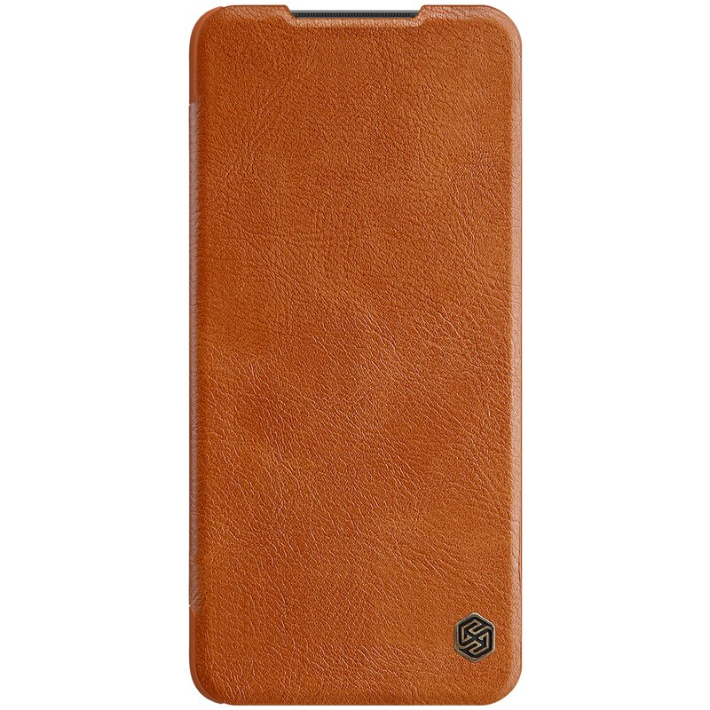 Funda NILLKIN Qin para Xiaomi Poco X3 NFC, Funda de cuero PU con tapa, funda trasera con ranura para tarjetas para Poco X3: for Poco X3 NFC / Brown