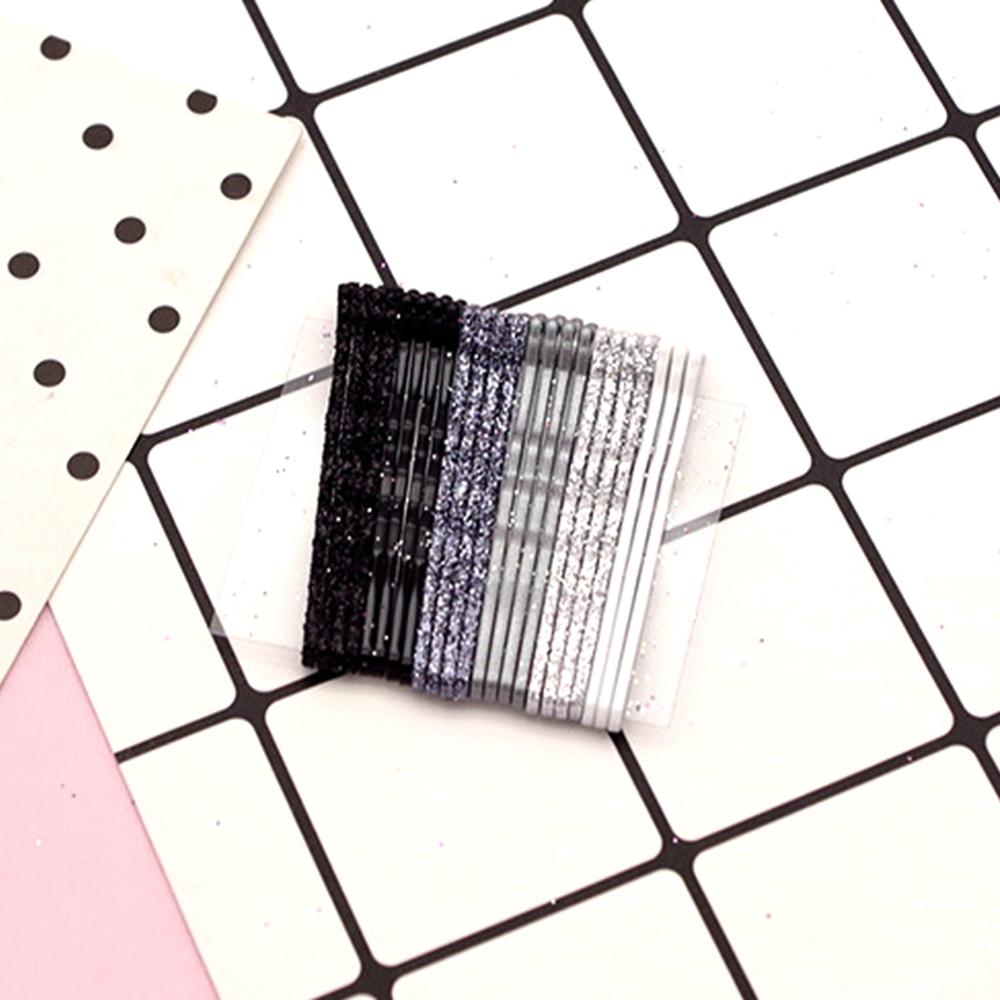 Pince à cheveux Invisible Wave pour femmes | 24 pièces/ensemble épingles à cheveux noires, Barrette pour cheveux, accessoires: 9