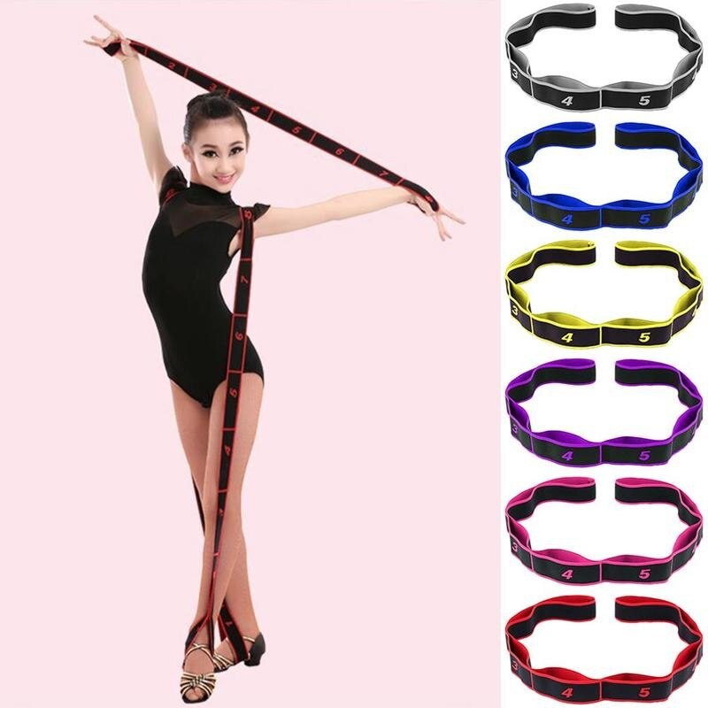 Yoga trekband riem polyester latex elastisch latijnse pilatesband weerstand dans oefening yogabanden fitness stretchen toilet  h1 w 4