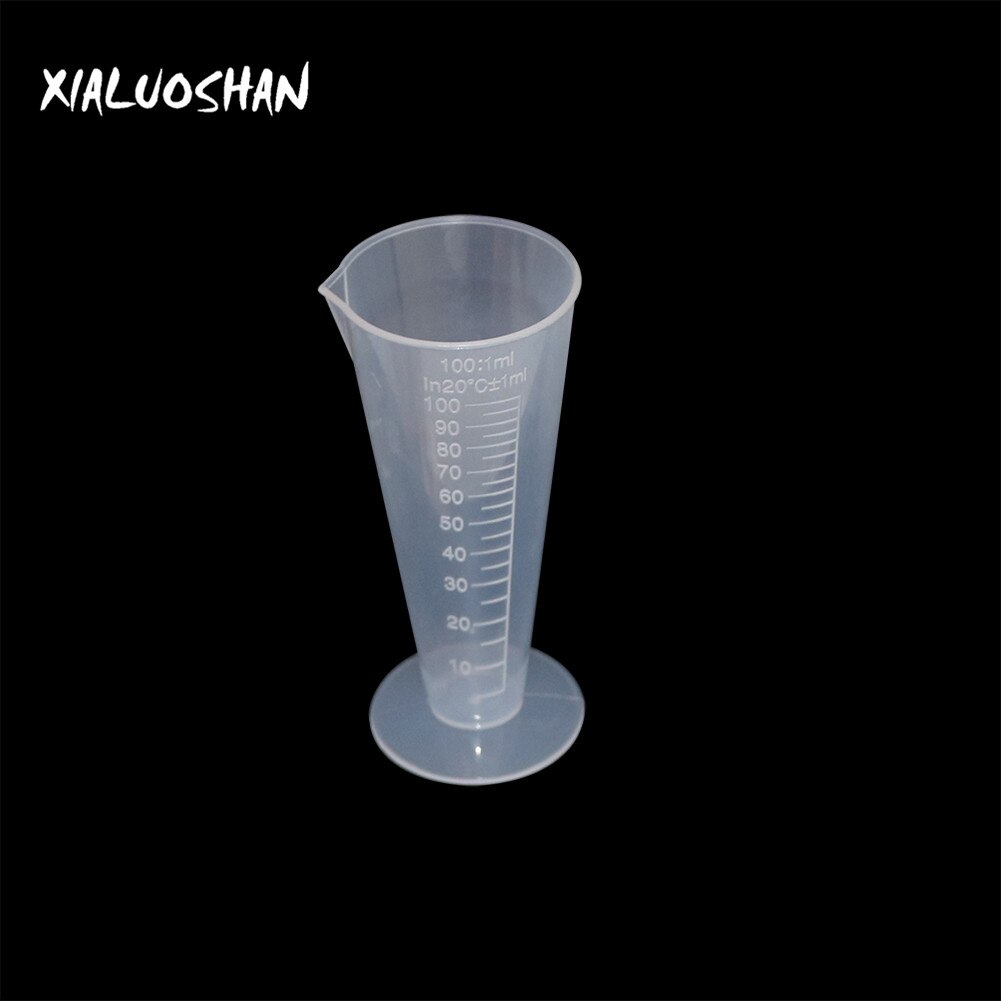100ml Conical Measuring Cup Plastic Transparent Graduated Cylinders Laboratory Kitchen Measure Tool School Lab Accessories 1Pc
