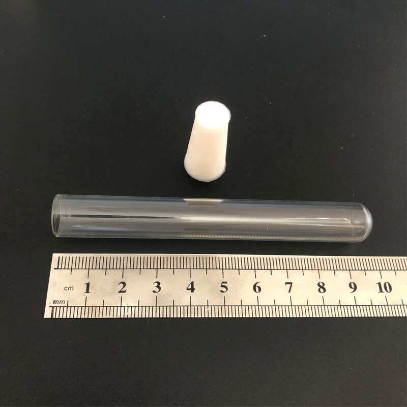 50pcs/pack 13*100mm U-shape Bottom Glass Test Tube with silica gel plug Laboratory Glassware Lab Glass Tube with cap