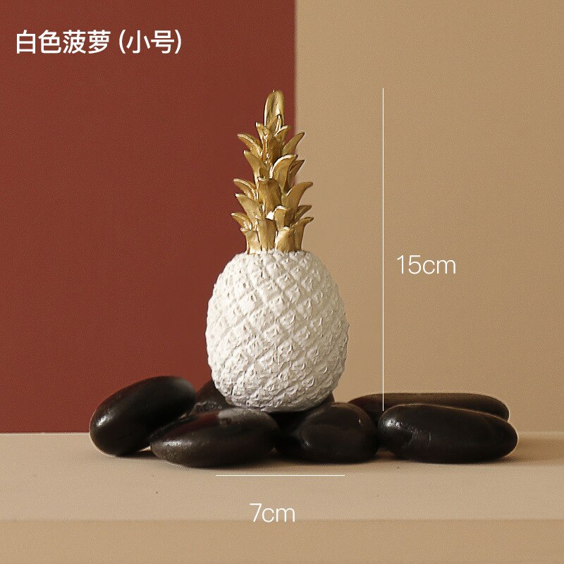 Artisanat nordique d&#39;ananas, décoration créative de fruits de bureau, décoration de salon, de doré, accessoires de décoration pour la maison: C